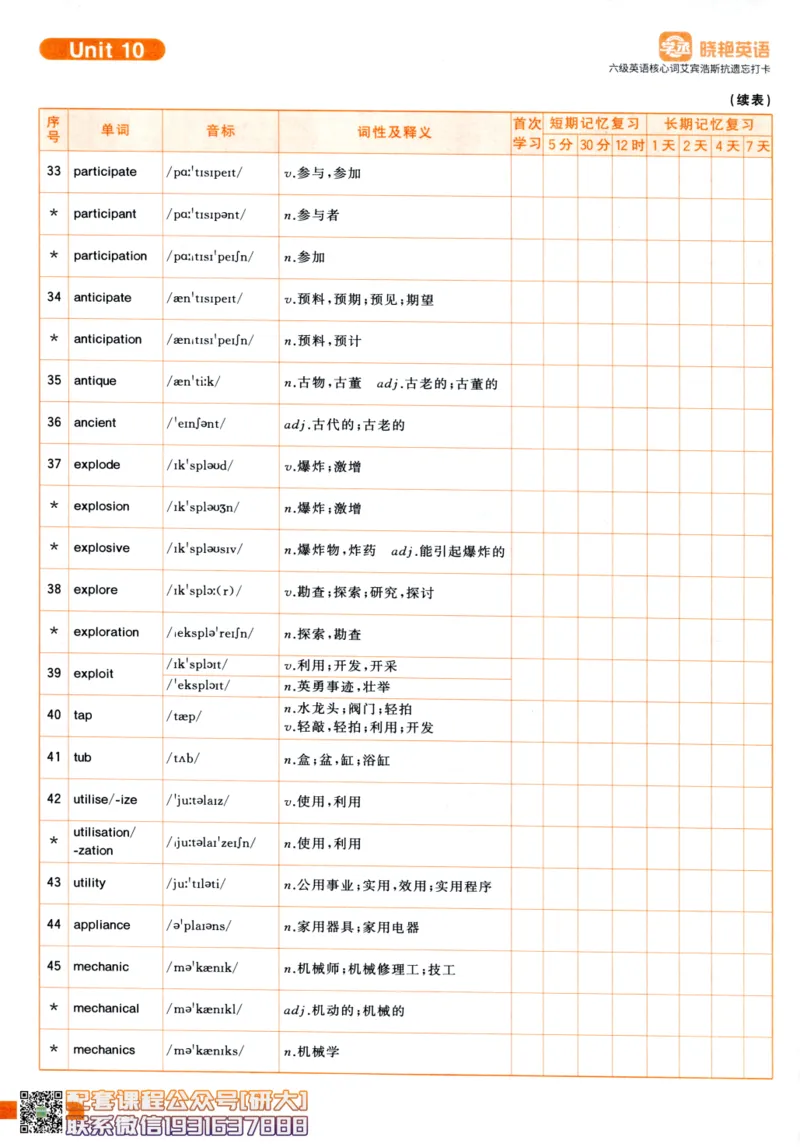 26英语六级-核心词-艾宾浩斯抗遗忘打卡--刘晓燕_2026年6月其他机构_06.2026六级英语26年06月_06.2026六级英语刘晓燕班_00.书籍讲义