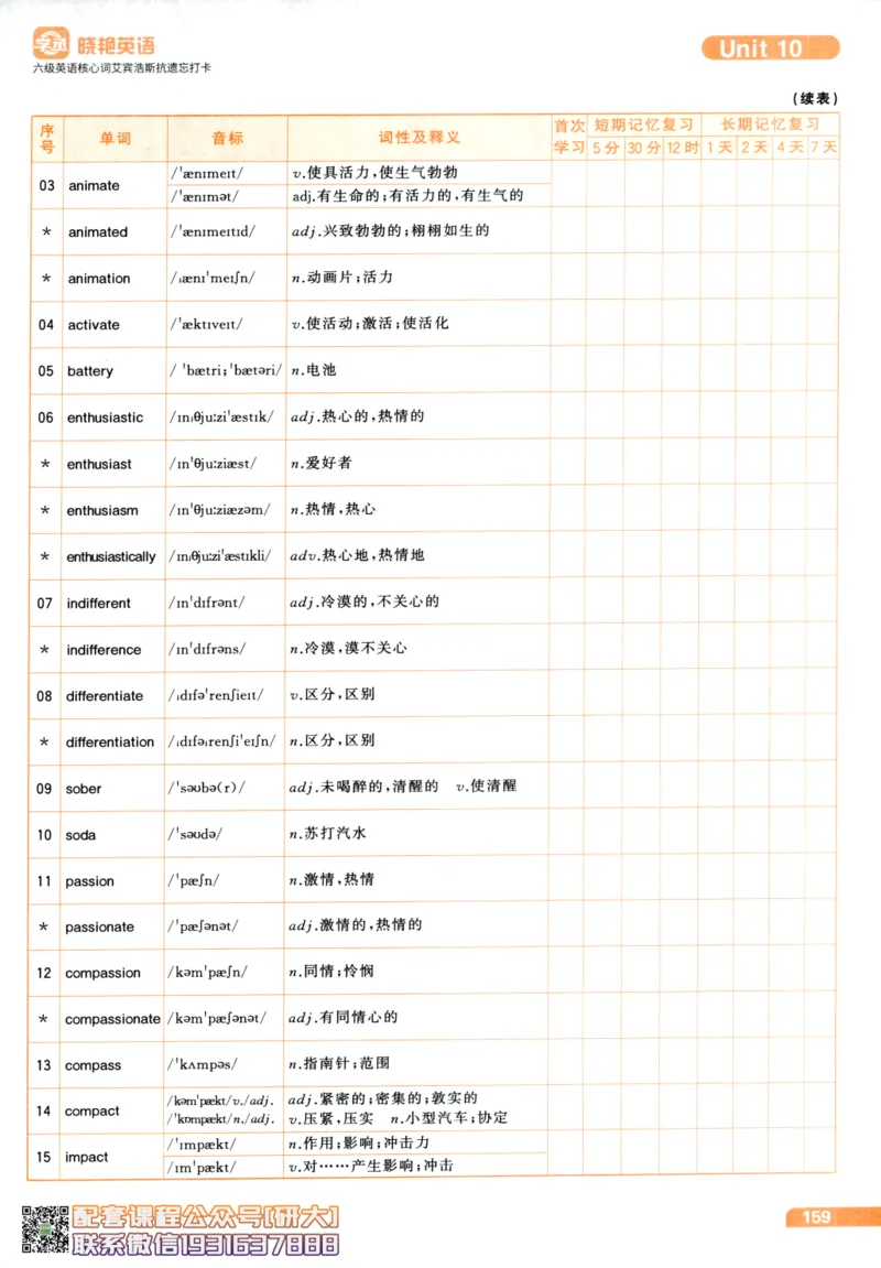 26英语六级-核心词-艾宾浩斯抗遗忘打卡--刘晓燕_2026年6月其他机构_06.2026六级英语26年06月_06.2026六级英语刘晓燕班_00.书籍讲义