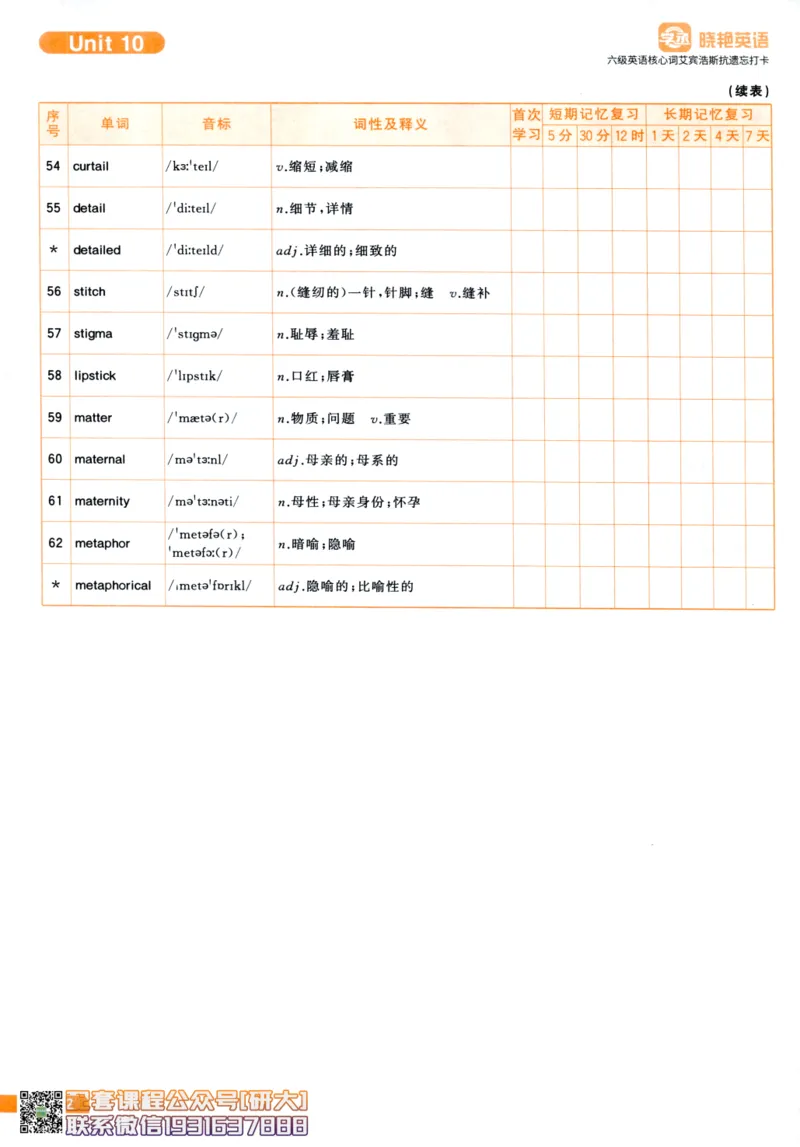 26英语六级-核心词-艾宾浩斯抗遗忘打卡--刘晓燕_2026年6月其他机构_06.2026六级英语26年06月_06.2026六级英语刘晓燕班_00.书籍讲义