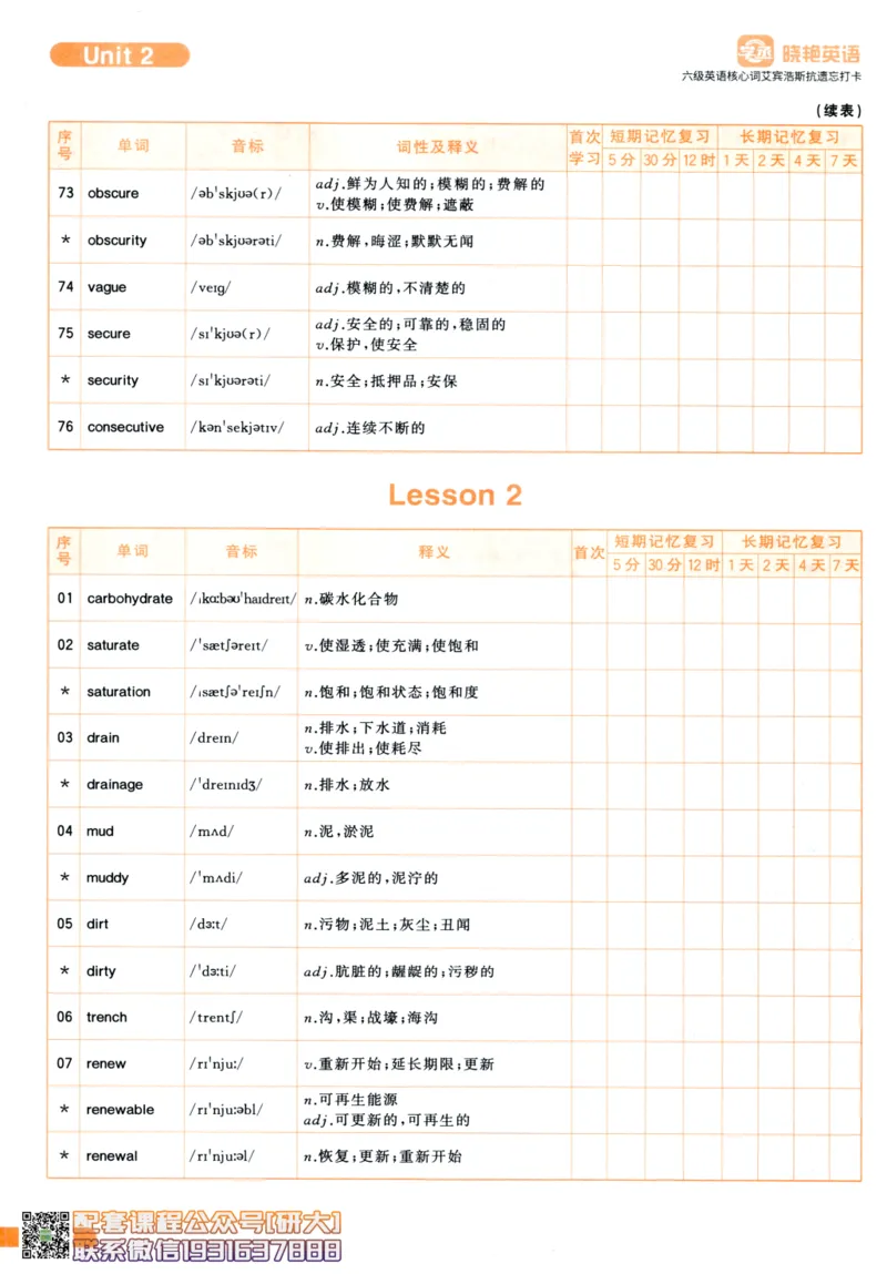 26英语六级-核心词-艾宾浩斯抗遗忘打卡--刘晓燕_2026年6月其他机构_06.2026六级英语26年06月_06.2026六级英语刘晓燕班_00.书籍讲义
