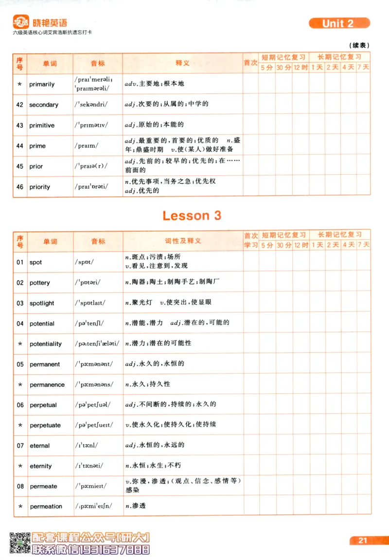 26英语六级-核心词-艾宾浩斯抗遗忘打卡--刘晓燕_2026年6月其他机构_06.2026六级英语26年06月_06.2026六级英语刘晓燕班_00.书籍讲义