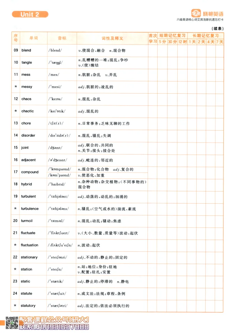 26英语六级-核心词-艾宾浩斯抗遗忘打卡--刘晓燕_2026年6月其他机构_06.2026六级英语26年06月_06.2026六级英语刘晓燕班_00.书籍讲义