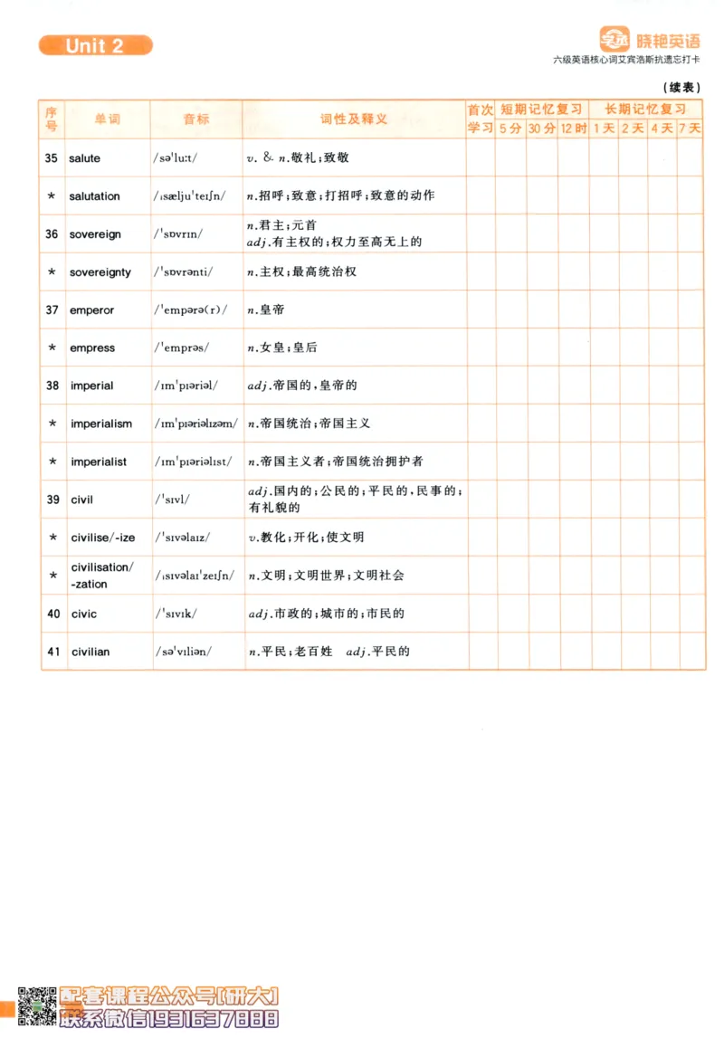 26英语六级-核心词-艾宾浩斯抗遗忘打卡--刘晓燕_2026年6月其他机构_06.2026六级英语26年06月_06.2026六级英语刘晓燕班_00.书籍讲义