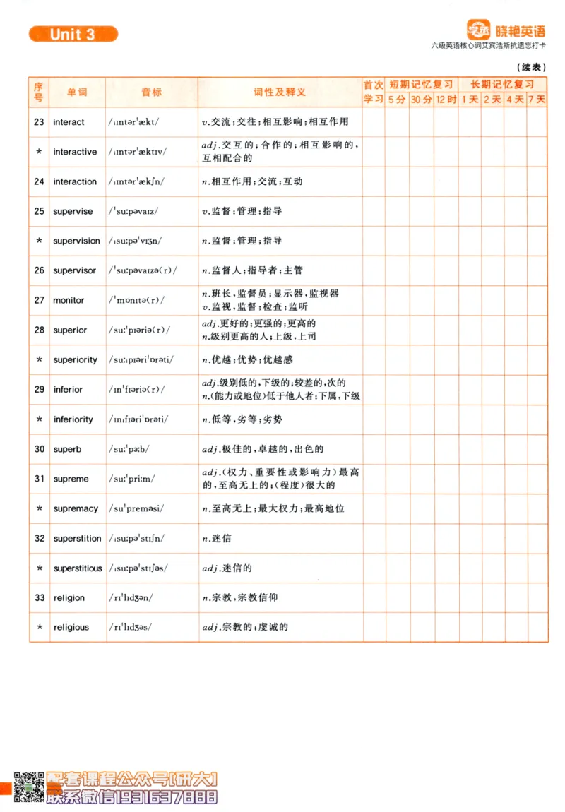 26英语六级-核心词-艾宾浩斯抗遗忘打卡--刘晓燕_2026年6月其他机构_06.2026六级英语26年06月_06.2026六级英语刘晓燕班_00.书籍讲义