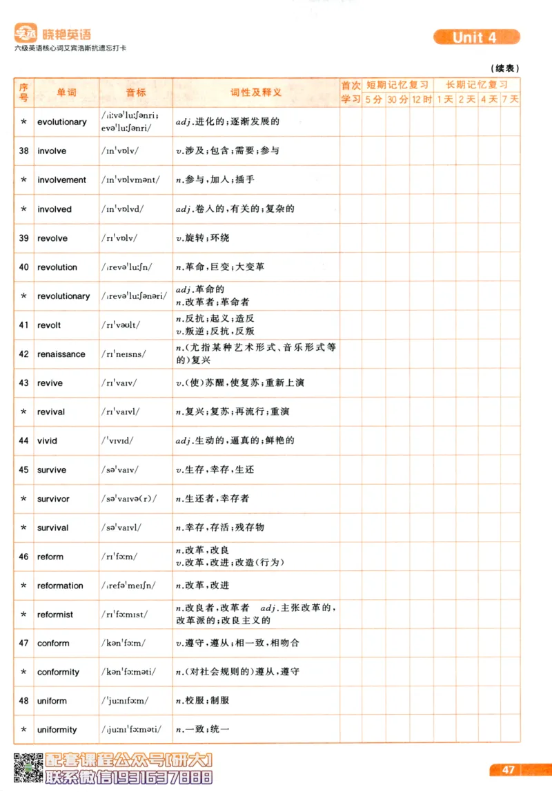26英语六级-核心词-艾宾浩斯抗遗忘打卡--刘晓燕_2026年6月其他机构_06.2026六级英语26年06月_06.2026六级英语刘晓燕班_00.书籍讲义