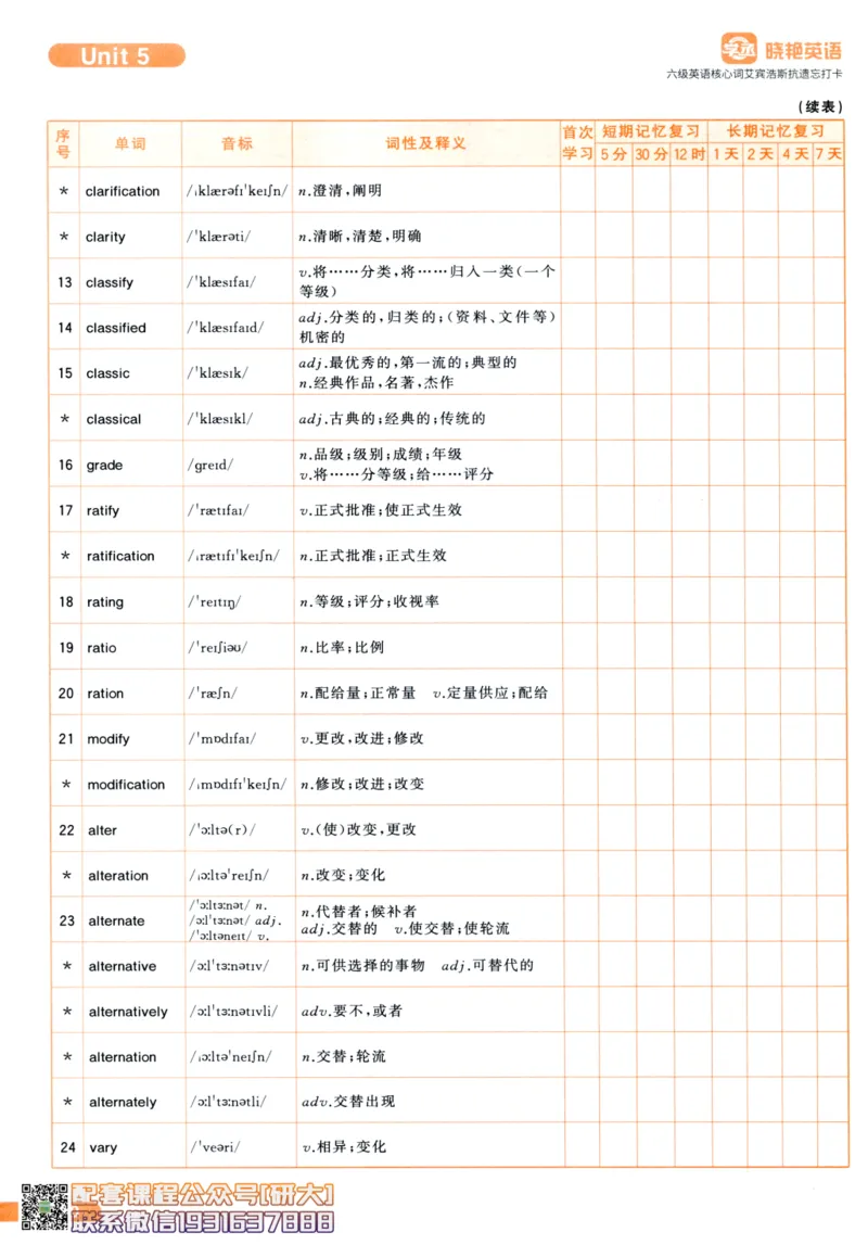 26英语六级-核心词-艾宾浩斯抗遗忘打卡--刘晓燕_2026年6月其他机构_06.2026六级英语26年06月_06.2026六级英语刘晓燕班_00.书籍讲义