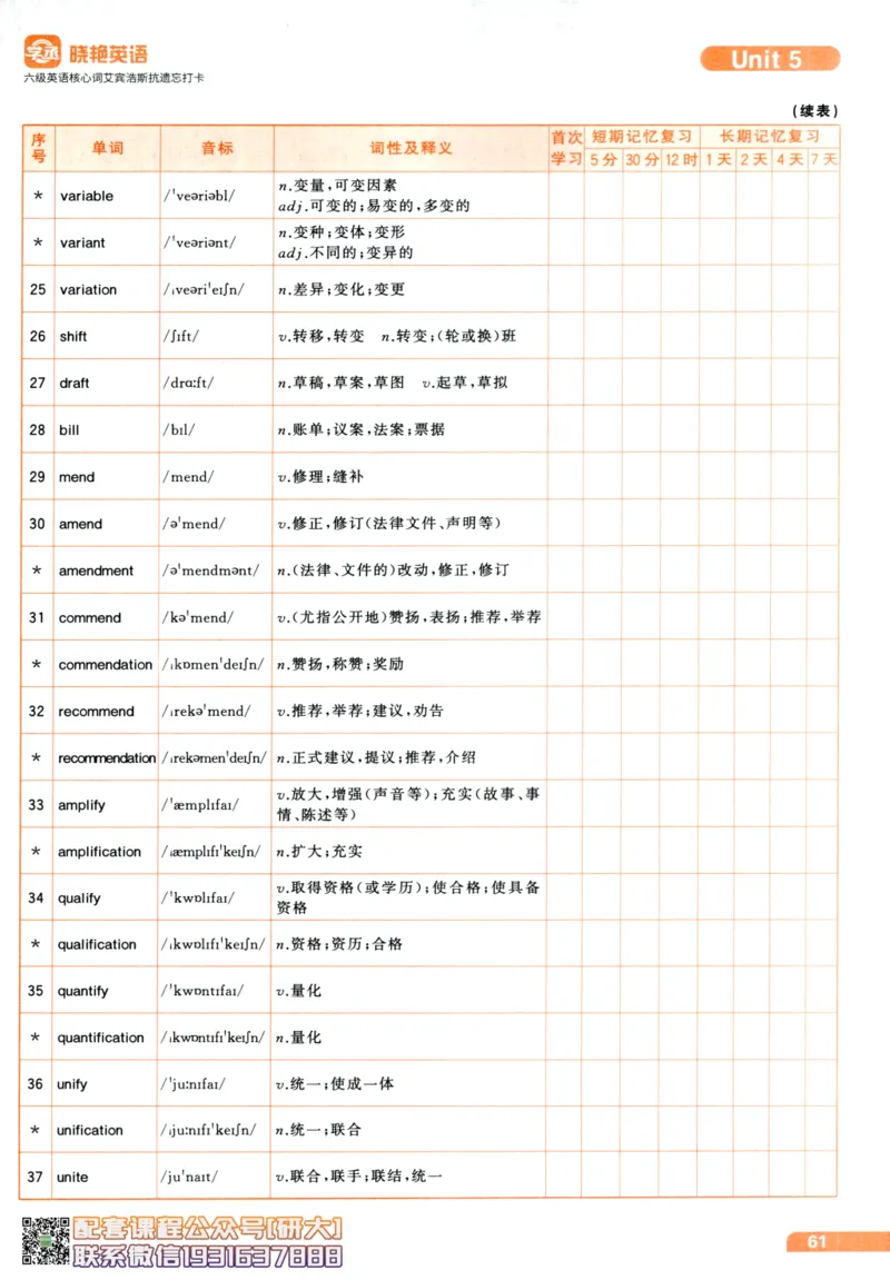 26英语六级-核心词-艾宾浩斯抗遗忘打卡--刘晓燕_2026年6月其他机构_06.2026六级英语26年06月_06.2026六级英语刘晓燕班_00.书籍讲义