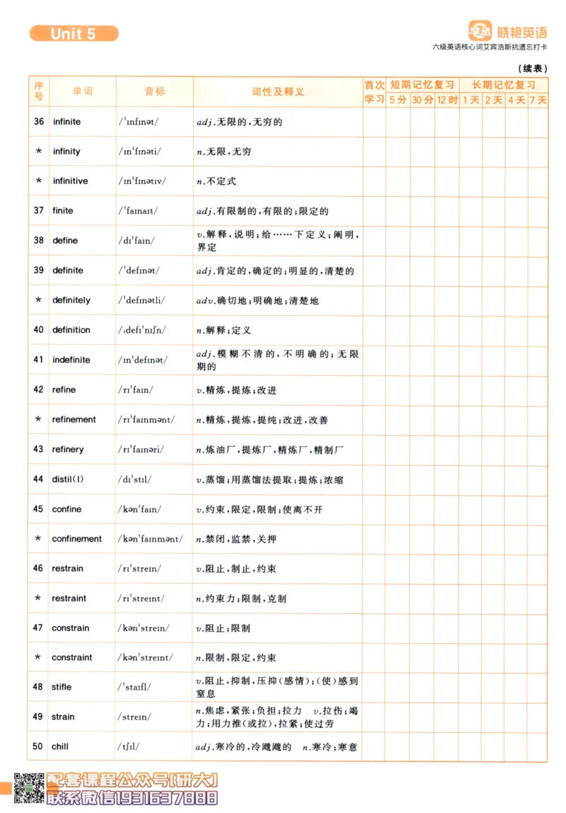 26英语六级-核心词-艾宾浩斯抗遗忘打卡--刘晓燕_2026年6月其他机构_06.2026六级英语26年06月_06.2026六级英语刘晓燕班_00.书籍讲义