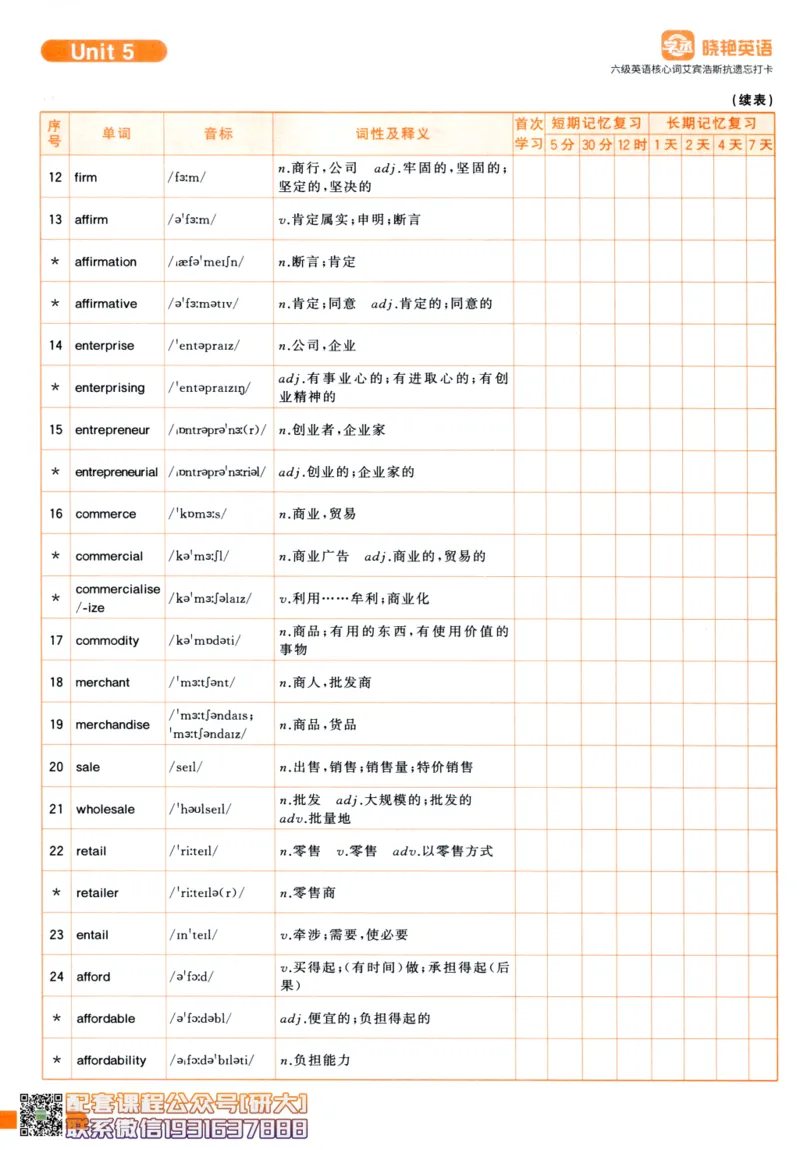 26英语六级-核心词-艾宾浩斯抗遗忘打卡--刘晓燕_2026年6月其他机构_06.2026六级英语26年06月_06.2026六级英语刘晓燕班_00.书籍讲义