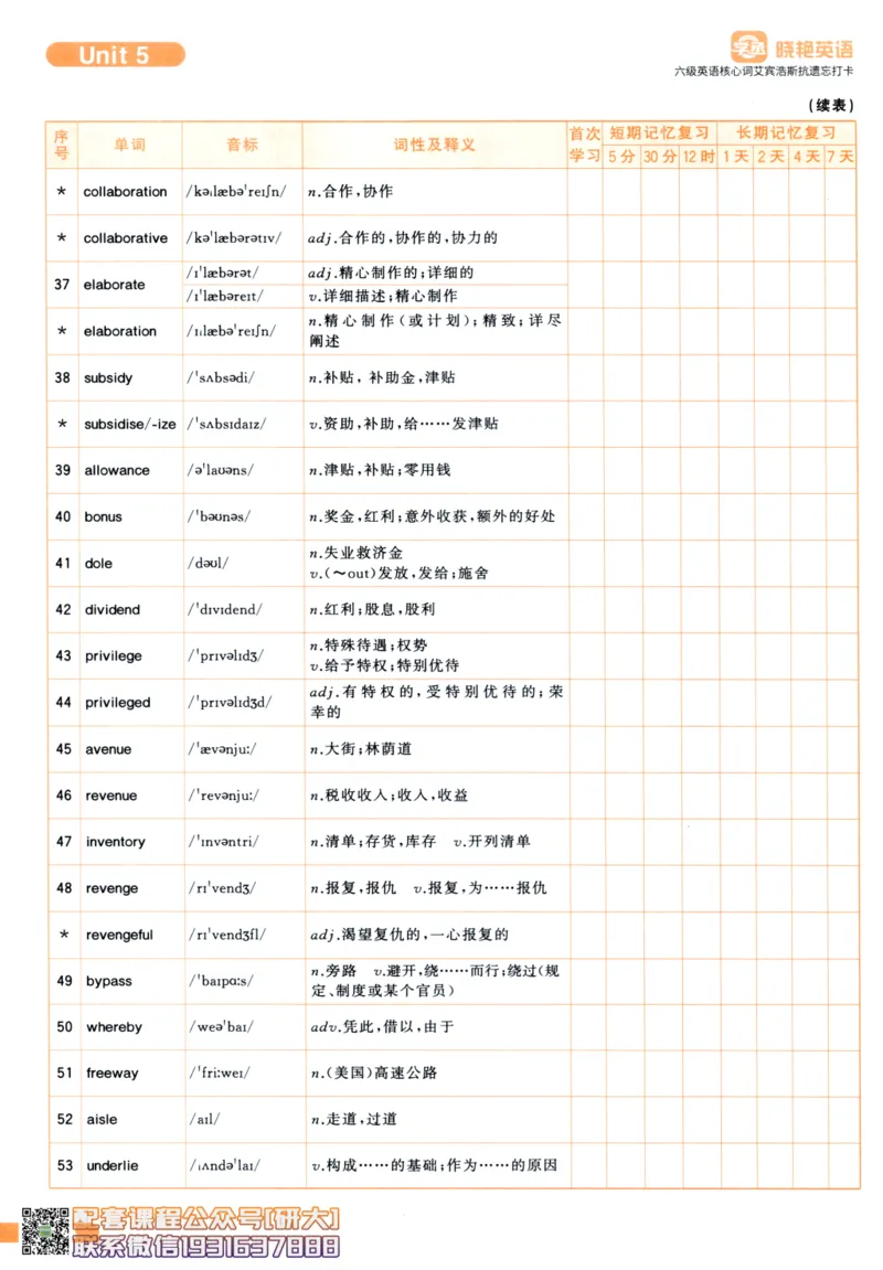 26英语六级-核心词-艾宾浩斯抗遗忘打卡--刘晓燕_2026年6月其他机构_06.2026六级英语26年06月_06.2026六级英语刘晓燕班_00.书籍讲义