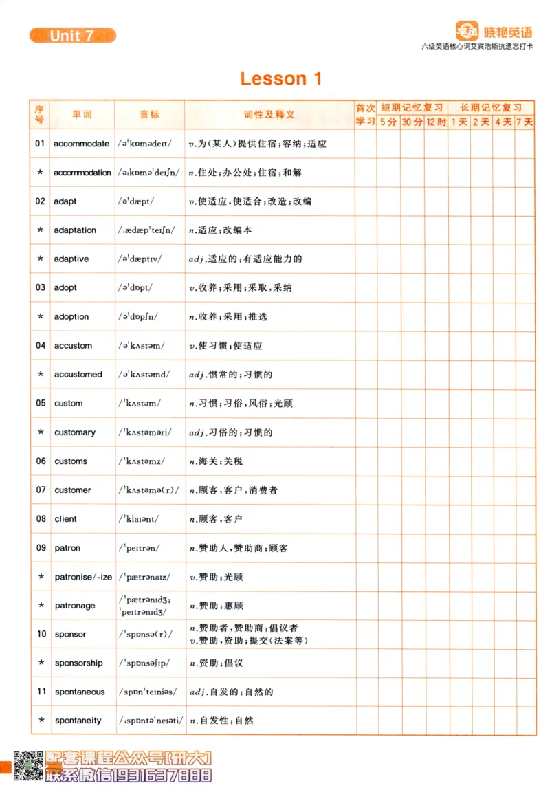 26英语六级-核心词-艾宾浩斯抗遗忘打卡--刘晓燕_2026年6月其他机构_06.2026六级英语26年06月_06.2026六级英语刘晓燕班_00.书籍讲义
