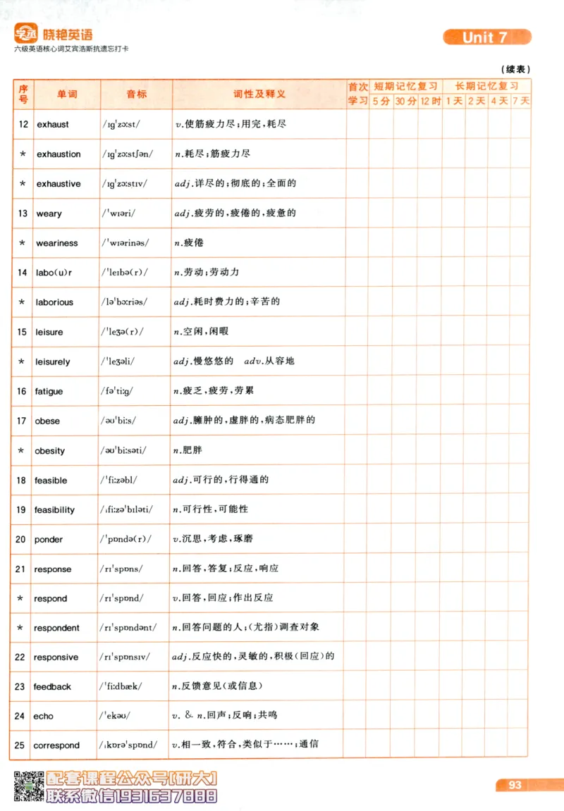 26英语六级-核心词-艾宾浩斯抗遗忘打卡--刘晓燕_2026年6月其他机构_06.2026六级英语26年06月_06.2026六级英语刘晓燕班_00.书籍讲义