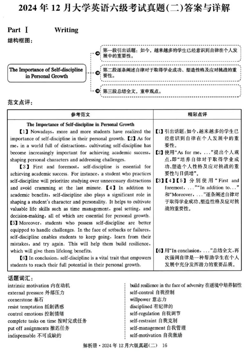 2024年12月六级真题及解析（第二套）_四六级真题+资料包_六级真题_2024年12月真题+答案_2023年12月CET6