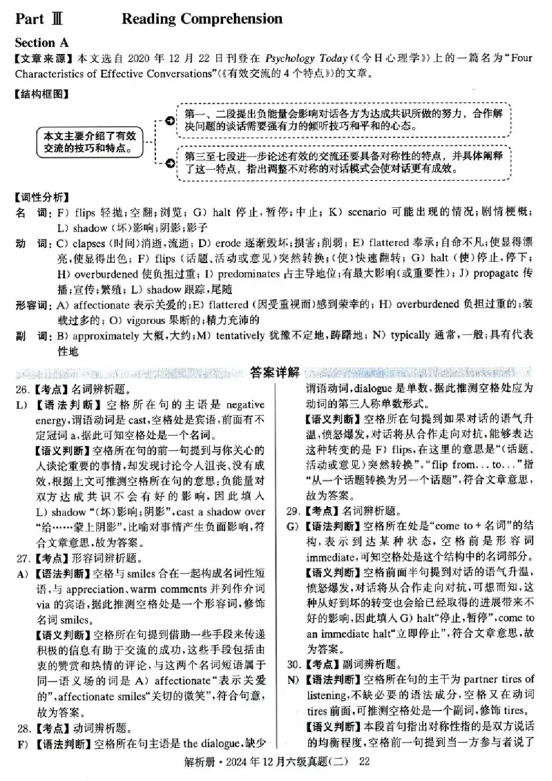 2024年12月六级真题及解析（第二套）_四六级真题+资料包_六级真题_2024年12月真题+答案_2023年12月CET6
