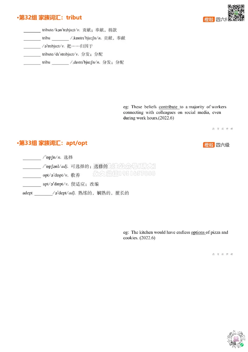 [5.11]--家族词汇24-25maxmin、volv_2026年6月其他机构_05.2026四级英语26年06月_09.2026四级英语橙啦老师_00课件