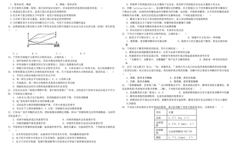 内蒙古自治区巴彦淖尔市第一中学2025-2026学年高一上学期11月期中生物试题_2025年11月高一试卷_251116内蒙古彦淖尔市第一中学2025-2026学年高一上学期11月期中（全）