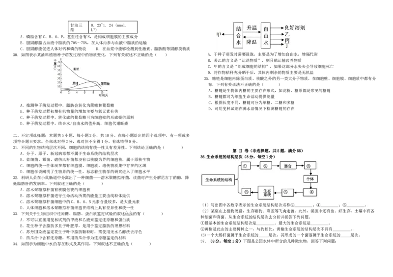内蒙古自治区巴彦淖尔市第一中学2025-2026学年高一上学期11月期中生物试题_2025年11月高一试卷_251116内蒙古彦淖尔市第一中学2025-2026学年高一上学期11月期中（全）