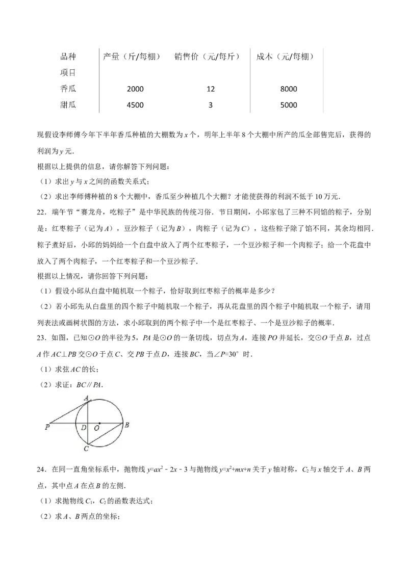 2017年陕西省中考数学真题（空白卷）_陕西_2.陕西中考数学（2008-2025）