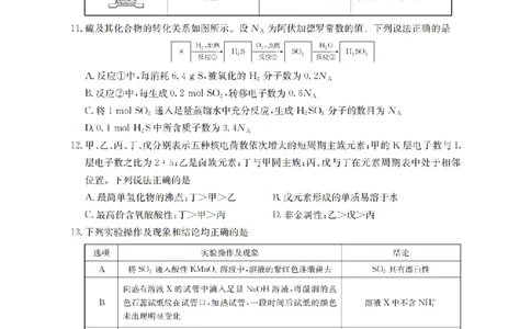 化学_扫描版_2026年03月高一试卷_260325河北省金太阳2025-2026学年高一下学期3月开学联考试题