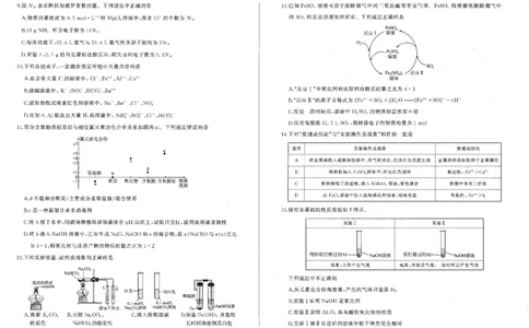 化学试题_2024年12月试卷_1207辽宁省朝阳市重点高中2024-2025学年高一12月联考_辽宁省朝阳市重点高中2024-2025学年高一上学期12月月考化学试题