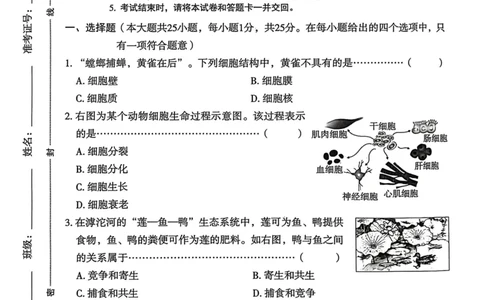 2026年麒麟卷生物学（二）_2026河北麒麟卷生物