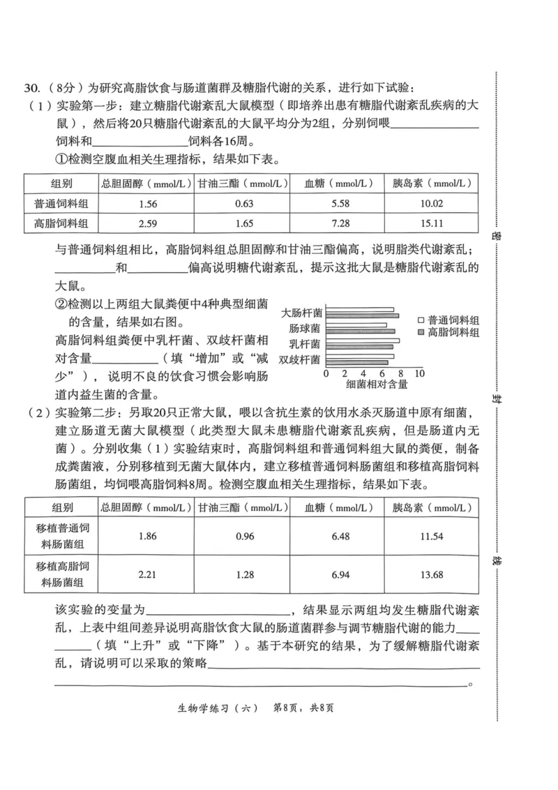 26年麒麟卷生物学（六）_2026河北麒麟卷生物