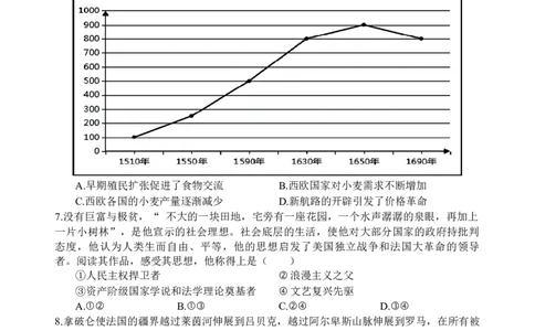 历史试题_2025年05月试卷_0519四川省遂宁市射洪中学2024-2025学年高一下学期期中考试_四川省遂宁市射洪中学2024-2025学年高一下学期期中考试历史试题（含答案）