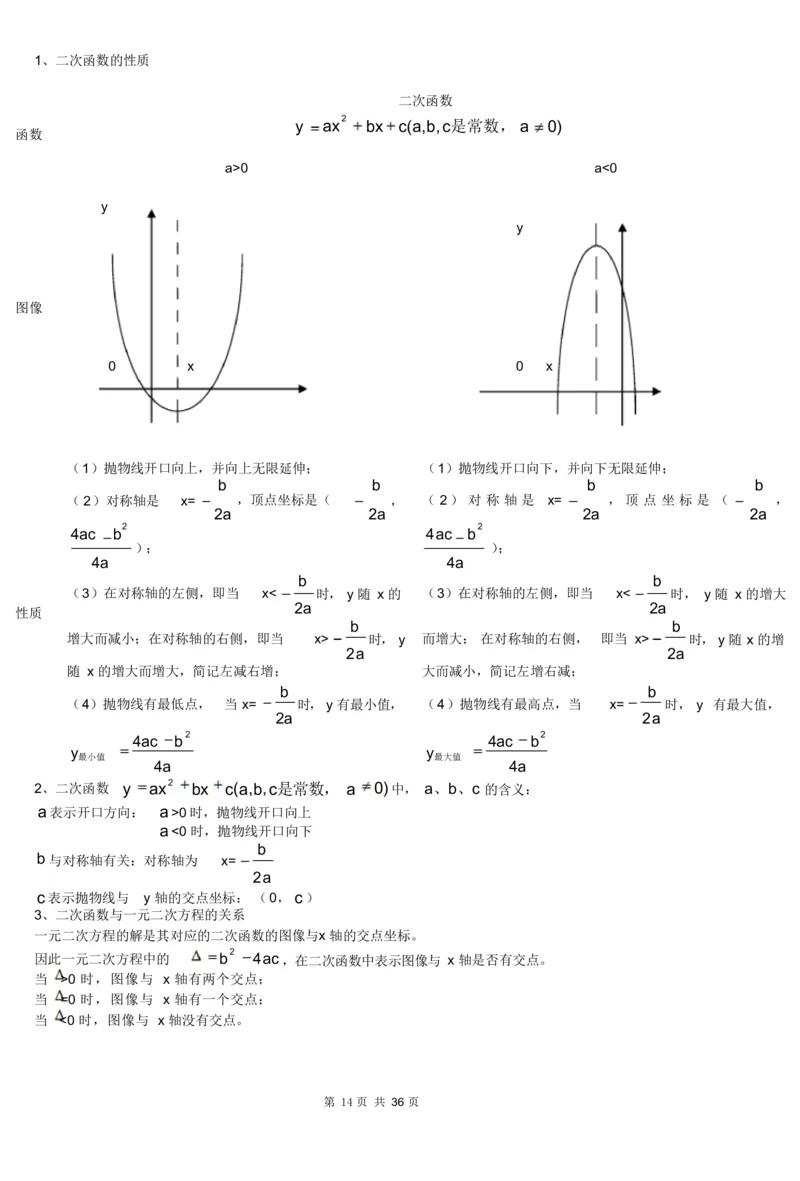 初中数学知识点总结及公式大全_《初中全科目知识点汇总》_初中数学知识点汇总