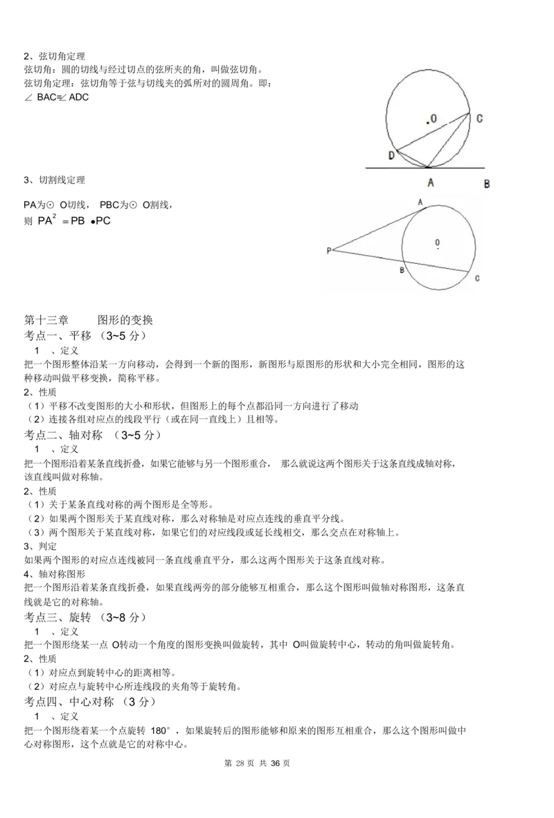 初中数学知识点总结及公式大全_《初中全科目知识点汇总》_初中数学知识点汇总