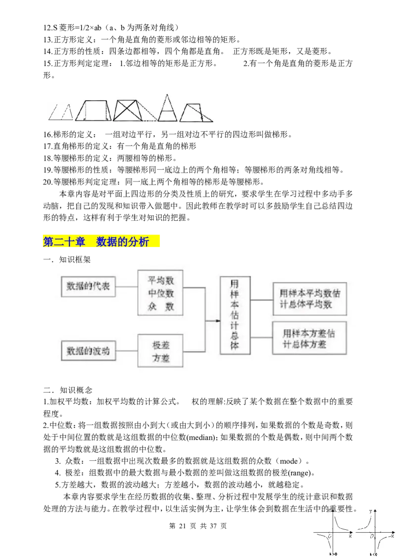 数学知识点归纳汇总_《初中全科目知识点汇总》_初中数学知识点汇总