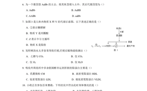 2018年上海市高考生物试题_0122026上海中考一模二模真题试卷_2026年上海一模_上海1500初中高中试卷_高中_高考真题_6.上海高考生物2023-2014