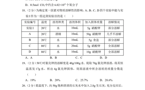 2012年上海市闵行区中考化学一模试卷_0122026上海中考一模二模真题试卷_2025-2012年_5.上海中考化学一模二模（12-24）_一模_2012年上海市中考化学一模试卷（17份）