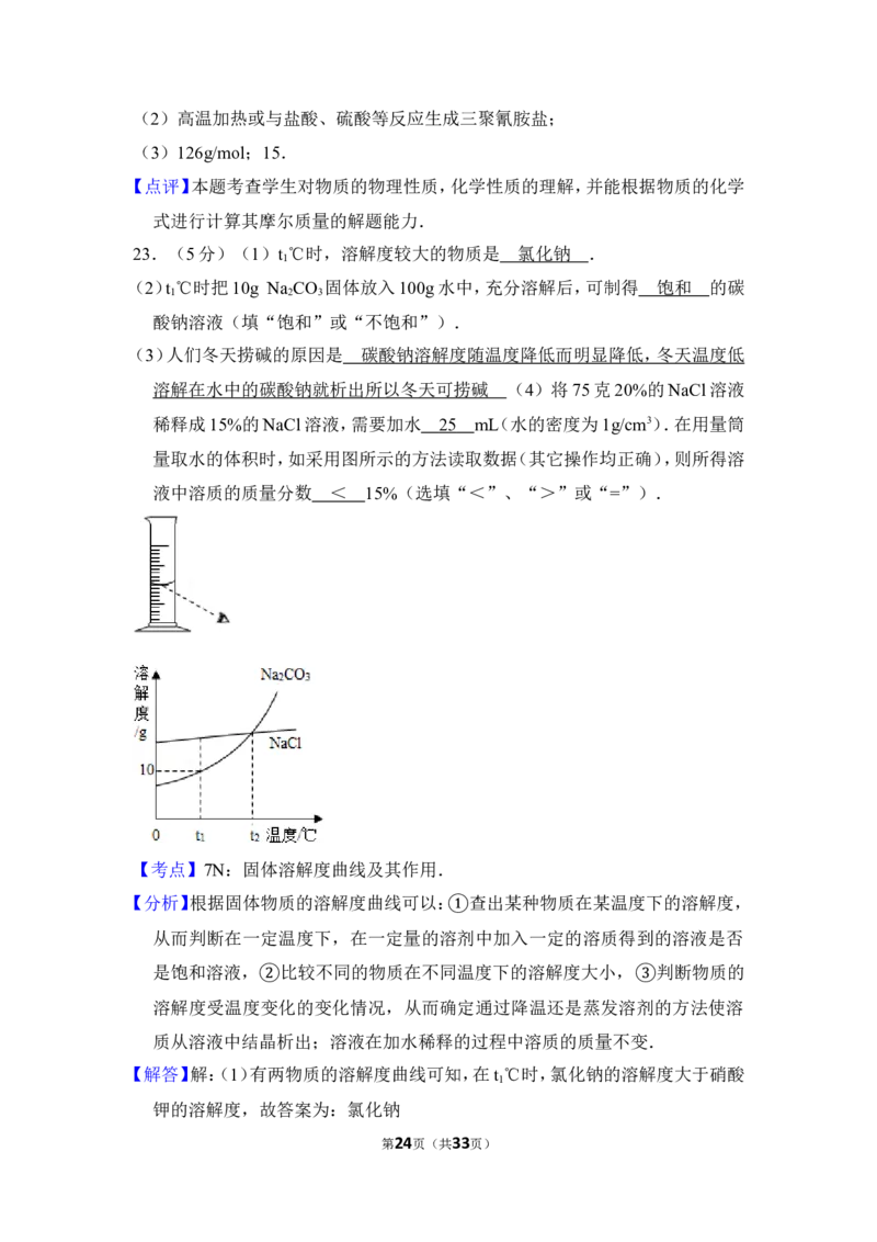 2012年上海市青浦区中考化学一模试卷_0122026上海中考一模二模真题试卷_2025-2012年_5.上海中考化学一模二模（12-24）_一模_2012年上海市中考化学一模试卷（17份）
