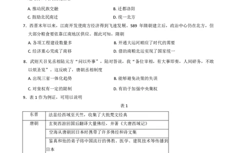 历史试题_2024年11月试卷_1120河南省天一大联考2024&mdash;2025学年（上）高一年级期中考试_河南省部分学校2024-2025学年高一上学期期中考试历史试题含答案
