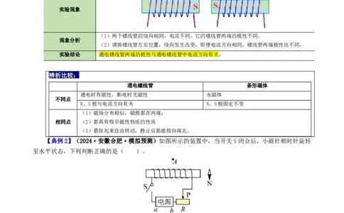 课时20.2电生磁（教师版）_初物_八年级上下册+九年级全一册物理_九年级物理全一册_讲义_2025版