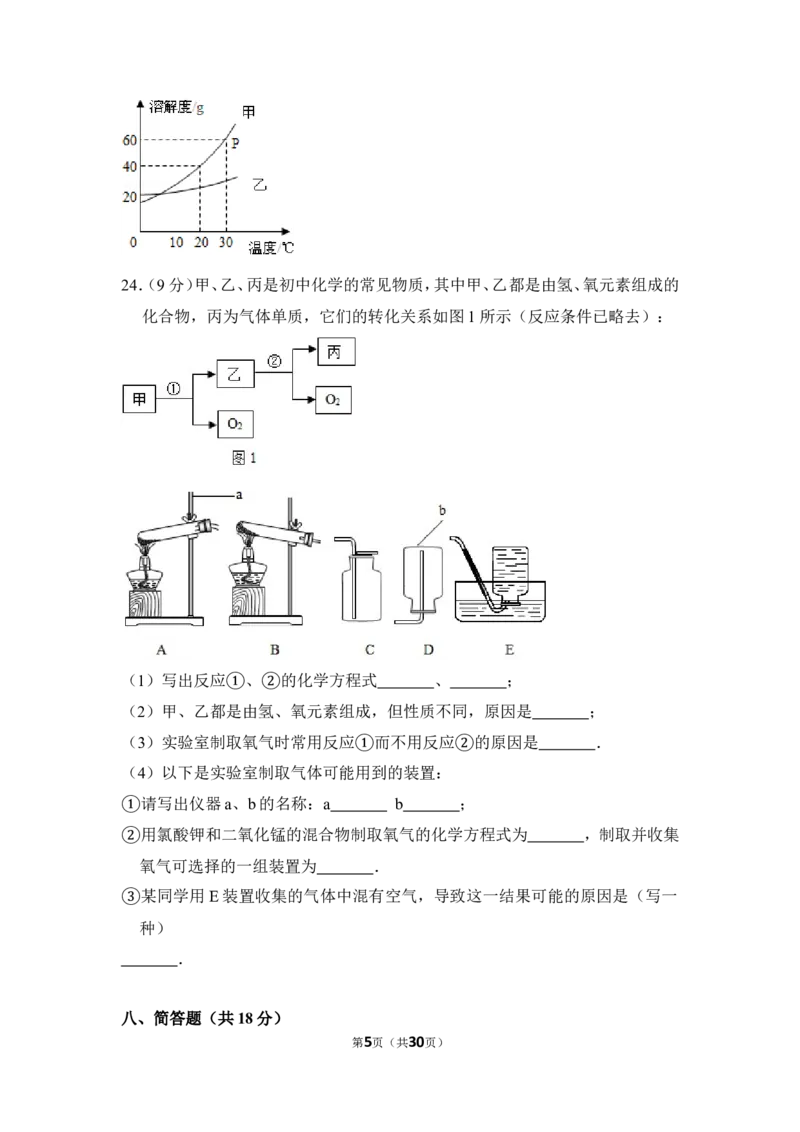 2012年上海市浦东新区中考化学二模试卷_0122026上海中考一模二模真题试卷_2026年上海一模_上海1500初中高中试卷_初中_上海中考一模二模三模真题卷及解析_二模