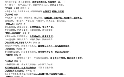 初中语文古诗词背诵全集_《初中全科目知识点汇总》_初中语文知识点汇总
