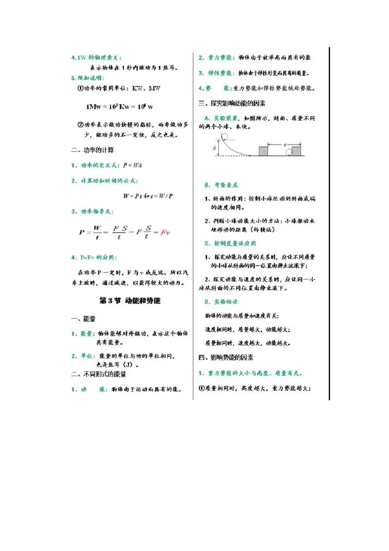 初中物理（八年级下册）彩色学霸笔记_《初中全科目知识点汇总》_初中物理知识点汇总