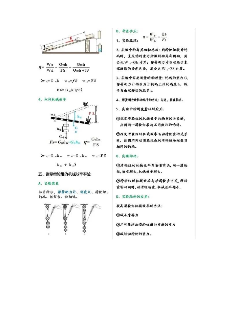初中物理（八年级下册）彩色学霸笔记_《初中全科目知识点汇总》_初中物理知识点汇总