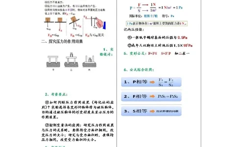 初中物理（八年级下册）彩色学霸笔记_《初中全科目知识点汇总》_初中物理知识点汇总