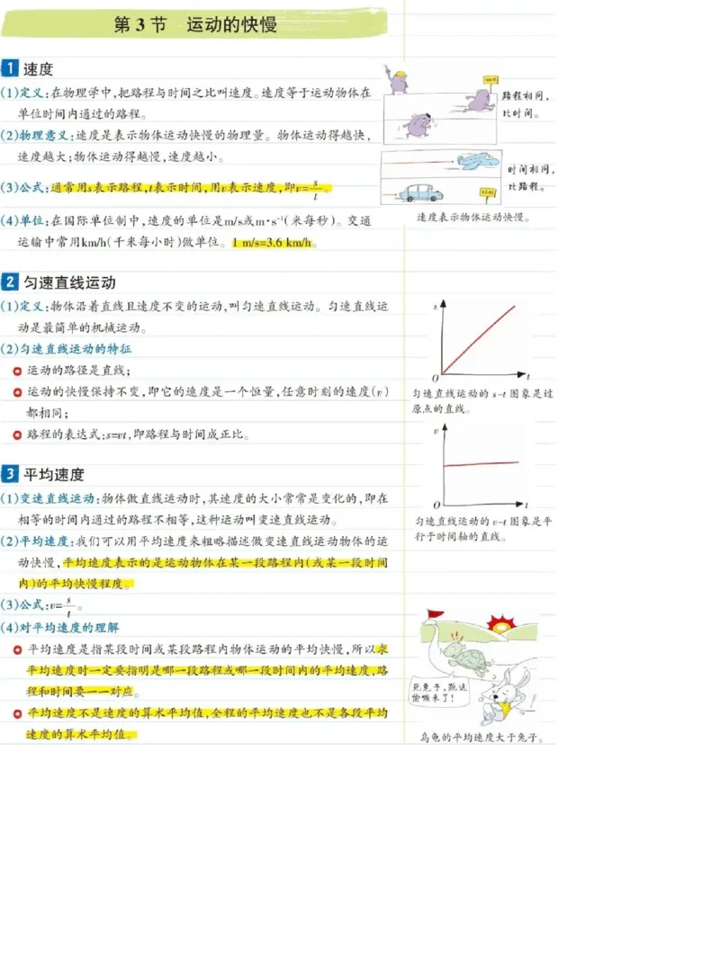 初中物理（八年级上册）彩色学霸笔记_《初中全科目知识点汇总》_初中物理知识点汇总