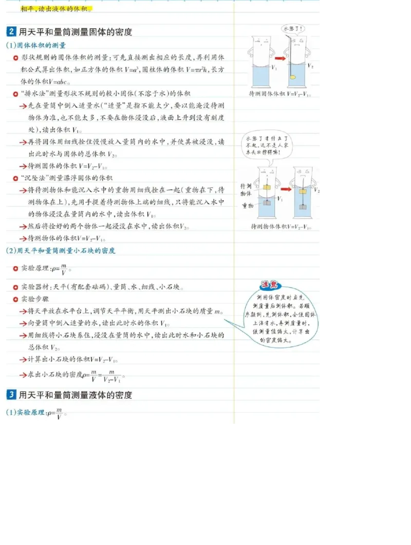 初中物理（八年级上册）彩色学霸笔记_《初中全科目知识点汇总》_初中物理知识点汇总