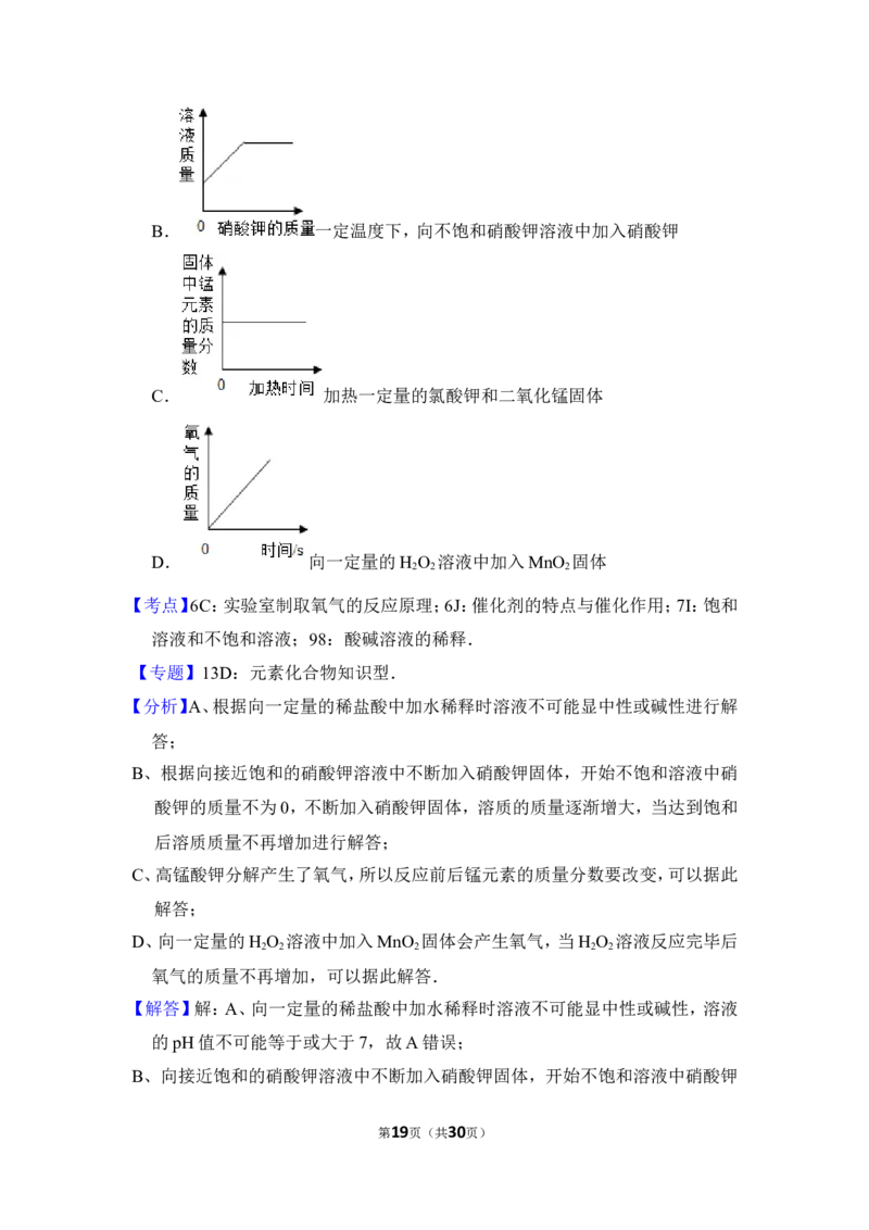 2014年上海市崇明县中考化学一模试卷_0122026上海中考一模二模真题试卷_2025-2012年_5.上海中考化学一模二模（12-24）_一模_2014年上海市中考化学一模试卷（15份）