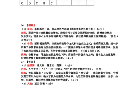 参考答案_2026年04月高一试卷_260421浙江省余姚中学2025-2026学年高一下学期4月质量检测试题