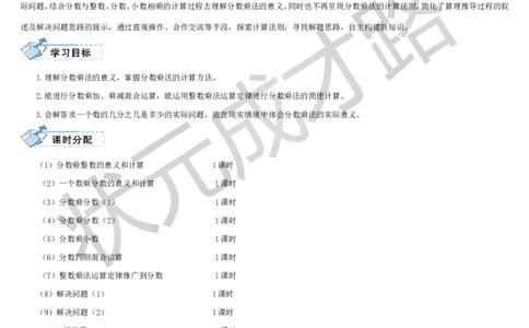 第1课时分数乘整数的意义和计算_1-6年级上册_数学6年级上册教学资源包_导学案新版_1分数乘法
