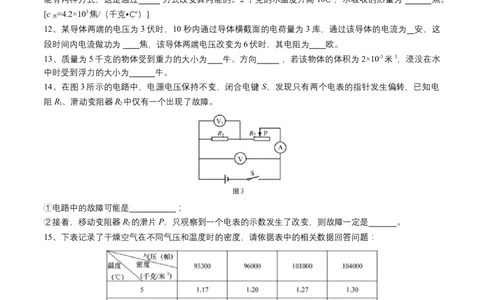 2016年上海市中考物理真题（空白卷）_0122026上海中考一模二模真题试卷_2026年上海一模_上海1500初中高中试卷_初中_上海市历年中考真题_上海市历年中考真题_物理历年中考真题