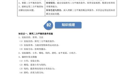 课时8.2二力平衡（学生版）_初物_八年级上下册+九年级全一册物理_八年级物理下册_讲义（更新中）-U26