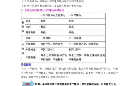 课时8.2二力平衡（学生版）_初物_八年级上下册+九年级全一册物理_八年级物理下册_讲义（更新中）-U26