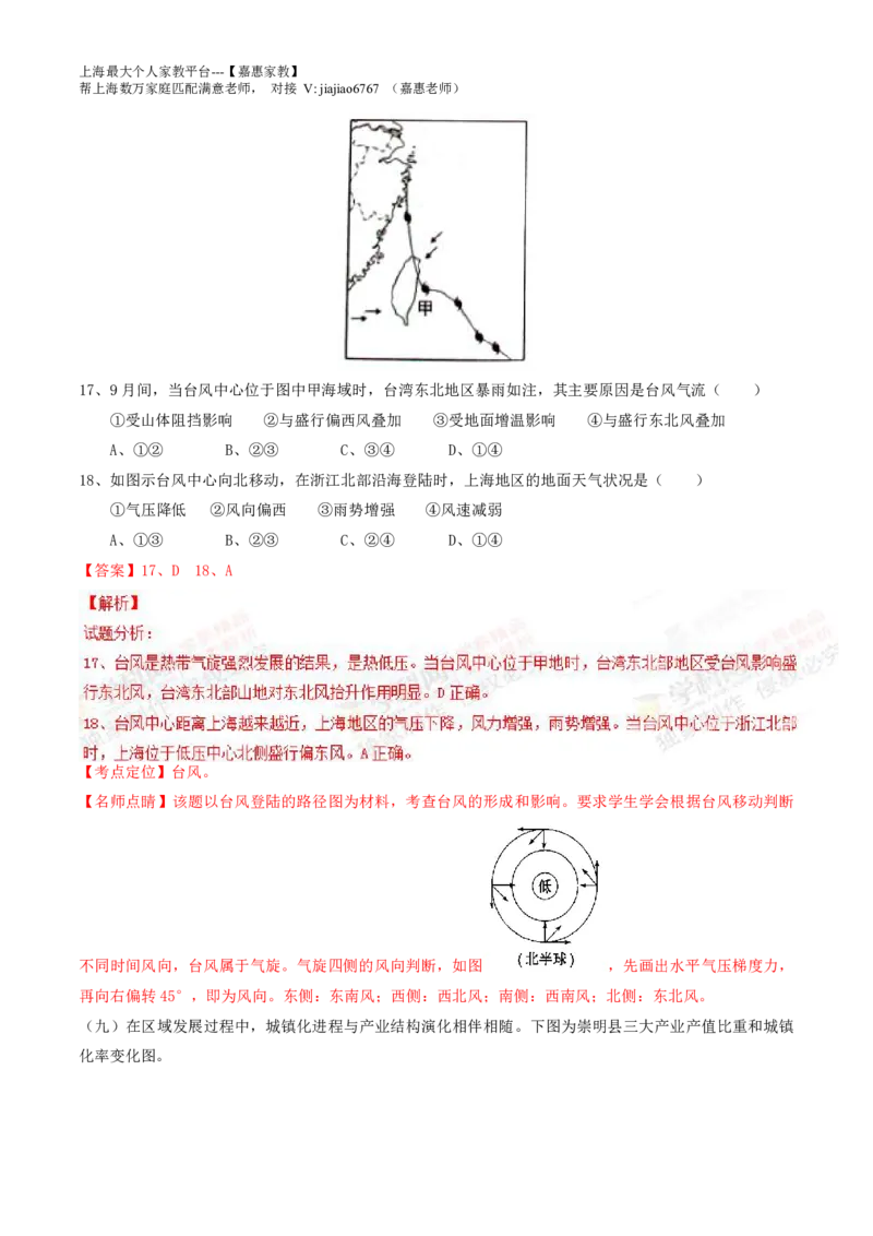 2015年普通高等学校招生全国统一考试（上海卷）地理试题精编版（解析版）_0122026上海中考一模二模真题试卷_2026年上海一模_上海1500初中高中试卷_高中_高考真题_8.上海高考地理2023-2014