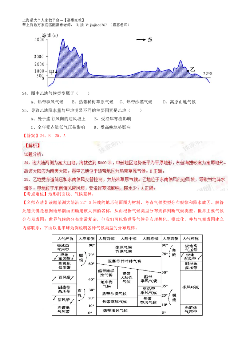 2015年普通高等学校招生全国统一考试（上海卷）地理试题精编版（解析版）_0122026上海中考一模二模真题试卷_2026年上海一模_上海1500初中高中试卷_高中_高考真题_8.上海高考地理2023-2014